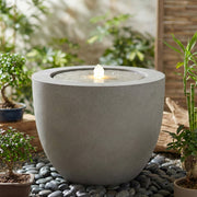 Round Polystone Bubble Outdoor Fountain