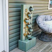 Galvanized Steel Sunflower Panel Fountain