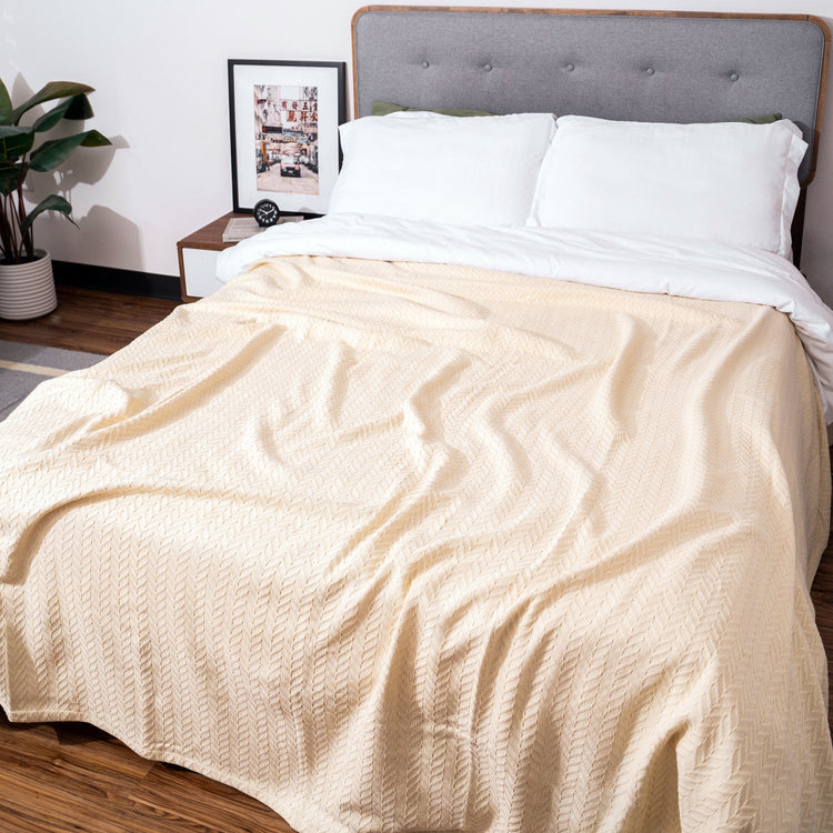 Herringbone Weave Cotton Blanket