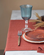 Linen Bundle: Runner & 6 Napkins (Russet) — bundle of 1 runner and 6 napkins