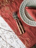 Linen Bundle: Runner & 6 Napkins (Russet) — bundle of 1 runner and 6 napkins