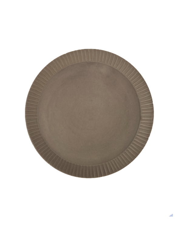 Ridged Ceramic Round Serving Tray – serving tray | Roost & Roam