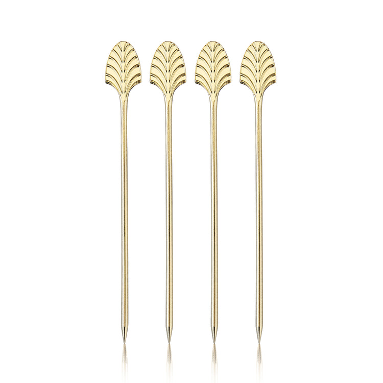 Gold-Plated Art Deco Cocktail Picks