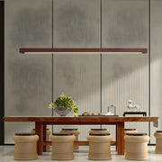 Wood Linear Pendant Chandelier, 100–150 cm