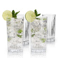 Ribbed Crystal Highball Glass Set