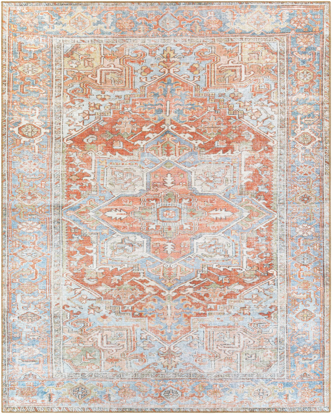 Vintage-Style Washable Area Rug