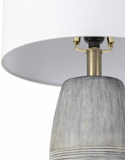 Ribbed Ceramic Table Lamp — alternate color temperature setting