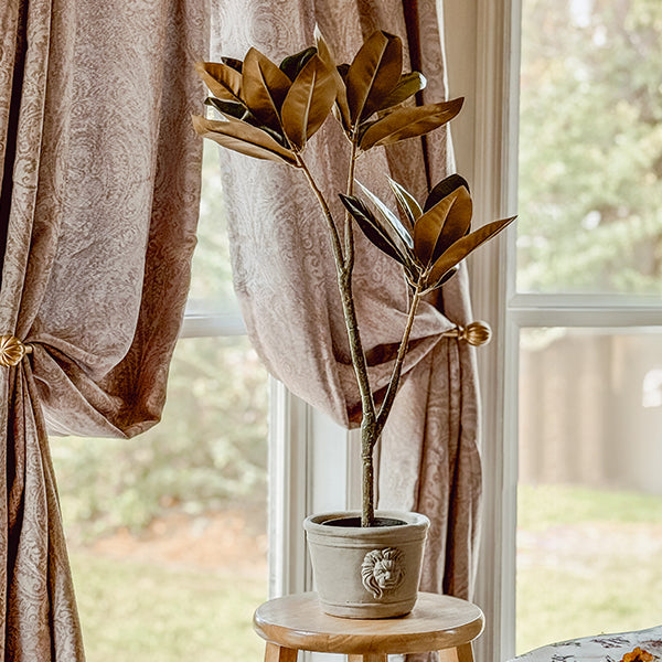 Potted Faux Magnolia Tree