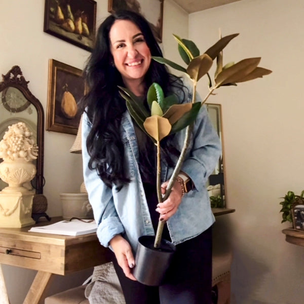 Potted Faux Magnolia Tree