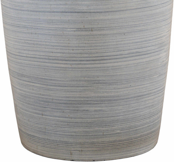 Striped Resin Table Lamp — scale reference and proportion detail