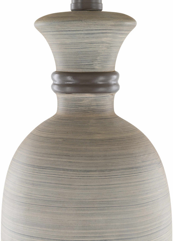 Striped Resin Table Lamp — alternate color temperature setting