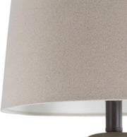 Striped Resin Table Lamp — back and side profile detail