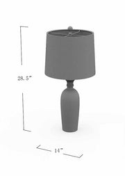 Striped Resin Table Lamp — detail of finish and surface variation