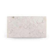 White Marble Tray with Copper Leaf Handles