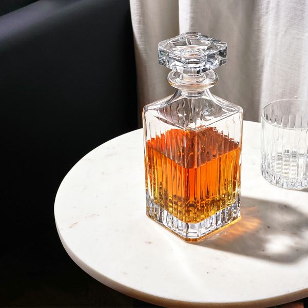 Ribbed Crystal Spirits Decanter