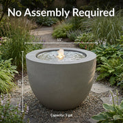 Round Polystone Bubble Outdoor Fountain