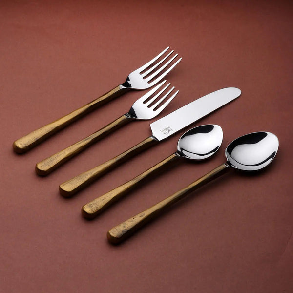 Beveled Handle Stainless Flatware Set