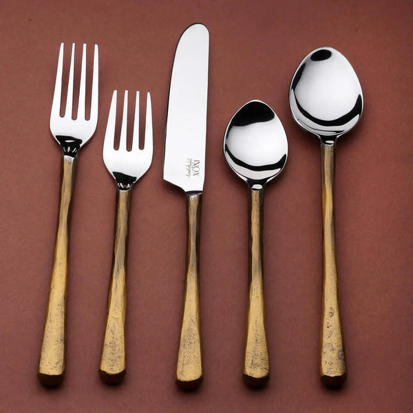 Beveled Handle Stainless Flatware Set