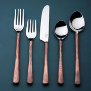 Beveled Handle Stainless Flatware Set