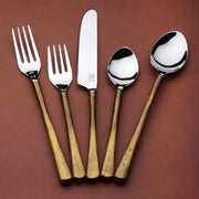 Beveled Handle Stainless Flatware Set