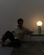 Marble Globe Tall Table Lamp
