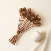 Pinecone-Tipped Rattan Reed Diffuser Sticks
