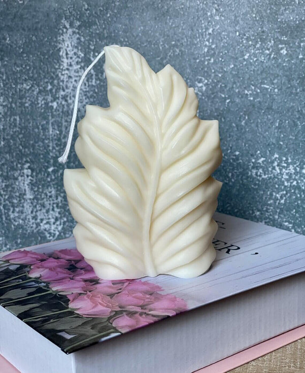 Hand-Poured Leaf Form Soy Candle