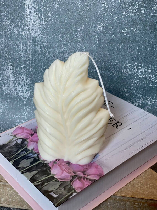 Hand-Poured Leaf Form Soy Candle