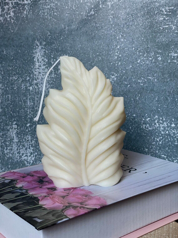 Hand-Poured Leaf Form Soy Candle