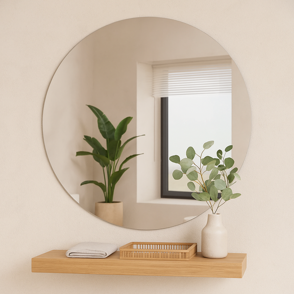 Frameless Round Wall Mirror