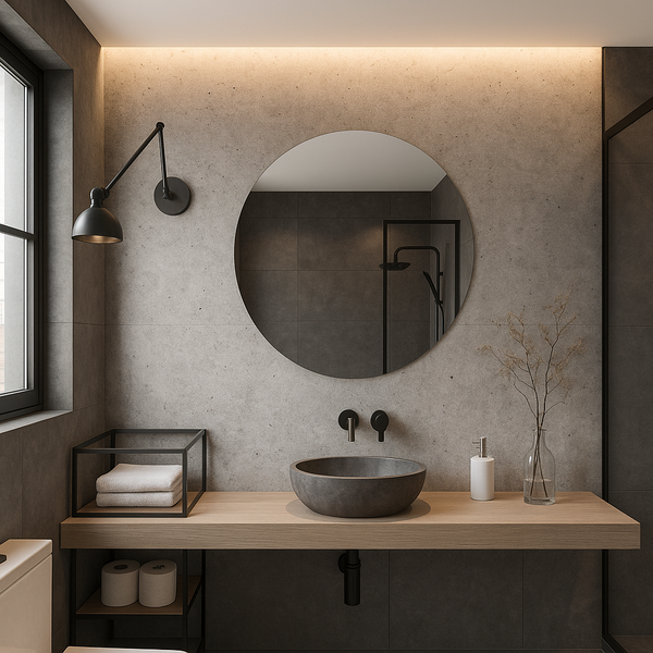 Frameless Round Wall Mirror
