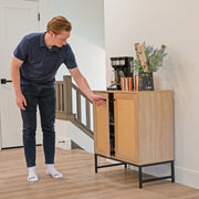 Rattan Door Two-Door Storage Cabinet