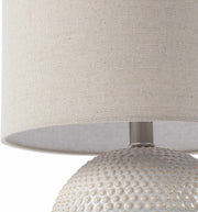 Hobnail Ceramic Globe Table Lamp — scale reference and proportion detail