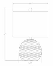 Hobnail Ceramic Globe Table Lamp — detail of finish and surface variation