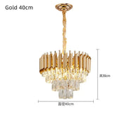 Tiered Crystal Drop Pendant Chandelier