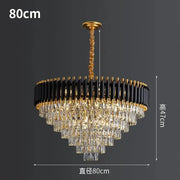 Tiered Crystal Drop Pendant Chandelier