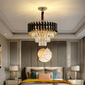 Tiered Crystal Drop Pendant Chandelier