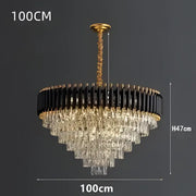 Tiered Crystal Drop Pendant Chandelier