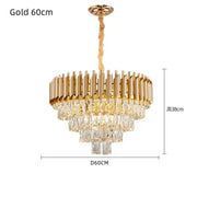 Tiered Crystal Drop Pendant Chandelier