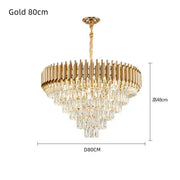 Tiered Crystal Drop Pendant Chandelier