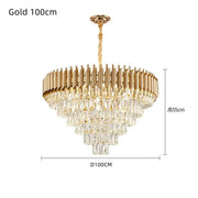 Tiered Crystal Drop Pendant Chandelier