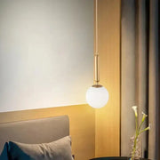 Frosted Glass Globe Pendant Light