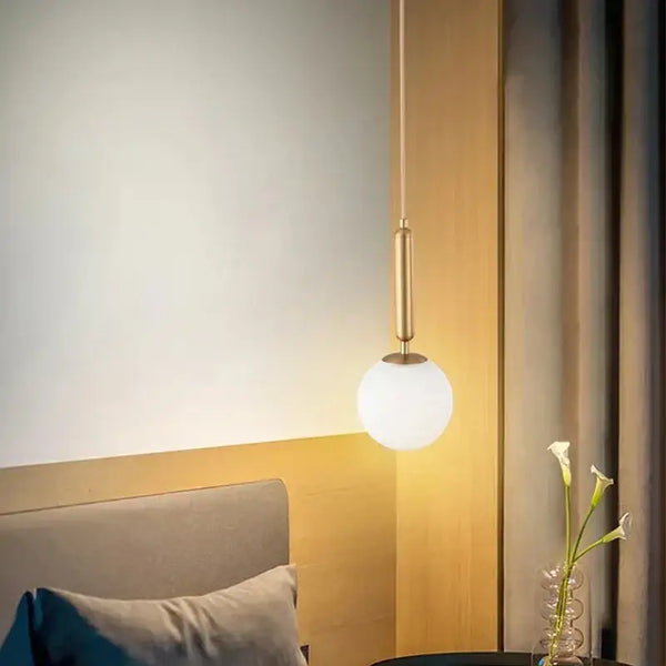 Frosted Glass Globe Pendant Light