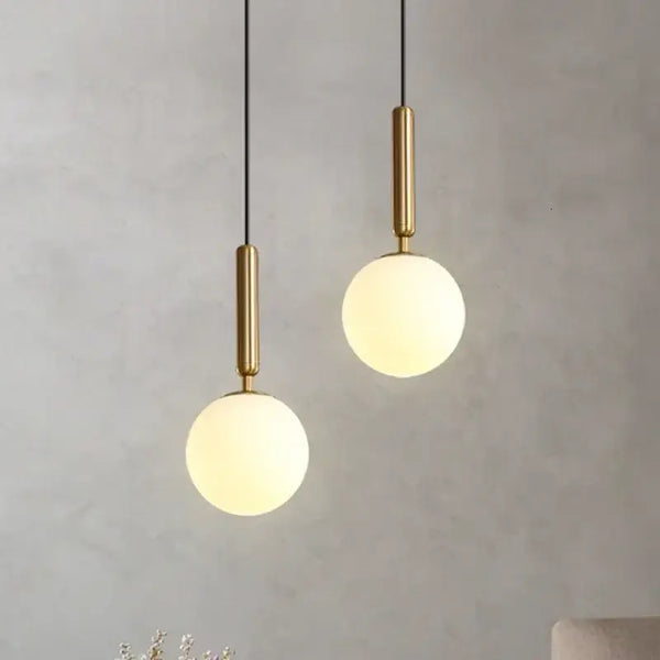 Frosted Glass Globe Pendant Light