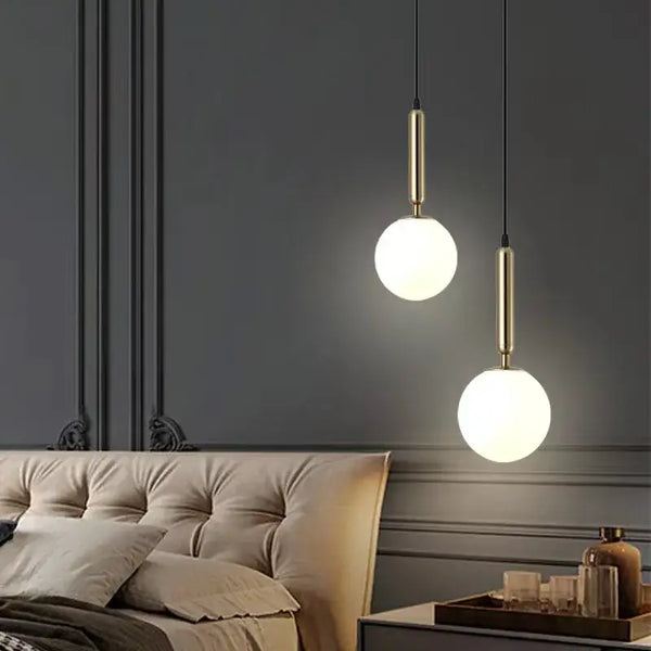 Frosted Glass Globe Pendant Light
