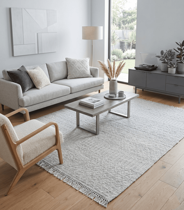 Geometric Wool Dhurrie Area Rug