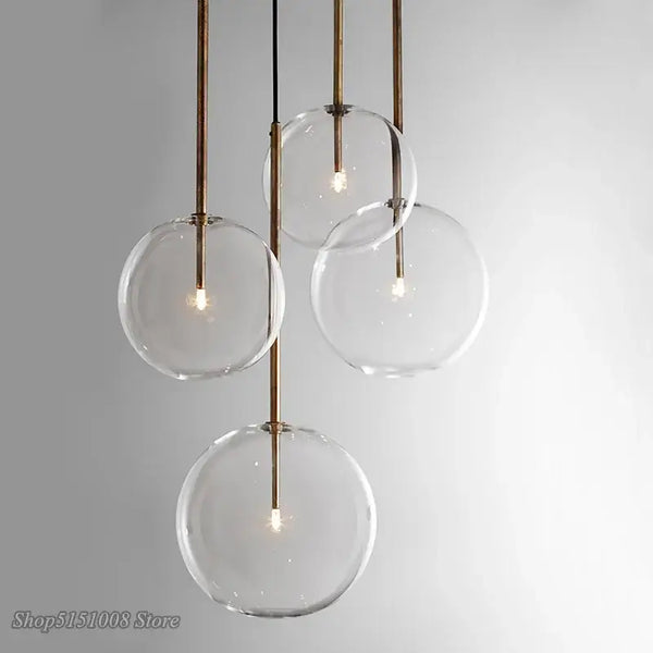Clear Glass Globe Pendant Light