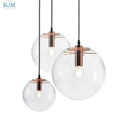 Clear Glass Globe Pendant Light