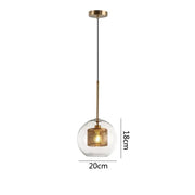 Blown Glass Mesh Pendant Light