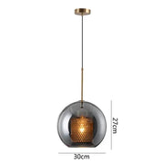 Blown Glass Mesh Pendant Light